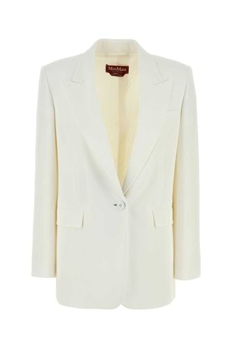 White Triacetate Blend Furetto Blazer - Max Mara Studio - Modalova