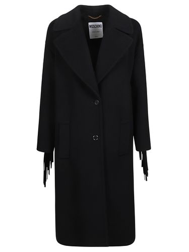 Moschino Fringed Two-buttoned Coat - Moschino - Modalova