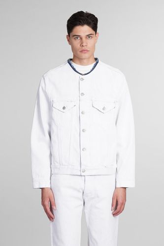 Frayed Neckline Buttoned Jacket - Maison Margiela - Modalova