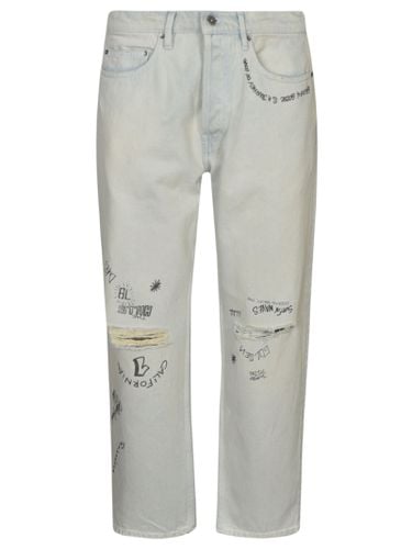 Destroyed Effect Straight Leg 5 Pockets Jeans - Golden Goose - Modalova