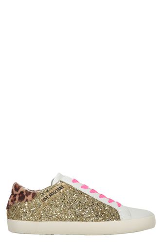 Glitter Low-top Sneakers - Love Moschino - Modalova