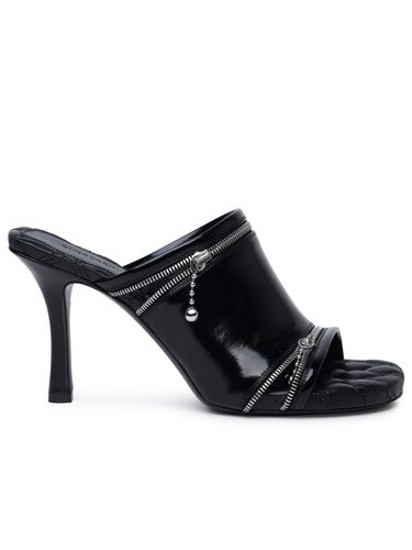 Burberry peep Black Leather Sandals - Burberry - Modalova