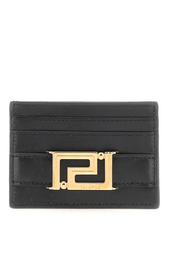 Greca Goddess Leather Card Holder - Versace - Modalova