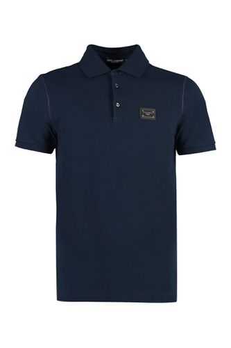 Short Sleeve Cotton Polo Shirt - Dolce & Gabbana - Modalova