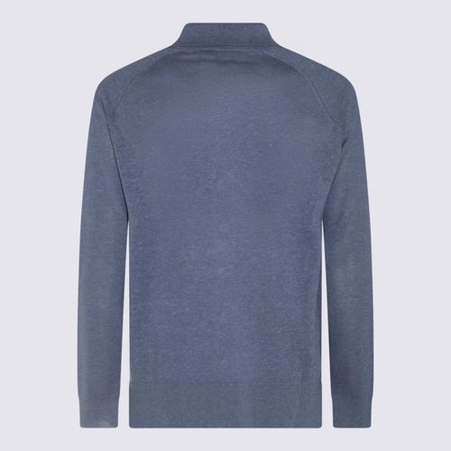 Blue Silk Knitwear - Piacenza Cashmere - Modalova