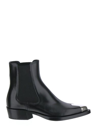 Leather Ankle Boots - Alexander McQueen - Modalova