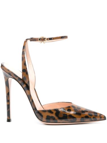 Cara Slingbacks In Leopard Leather - Gianvito Rossi - Modalova