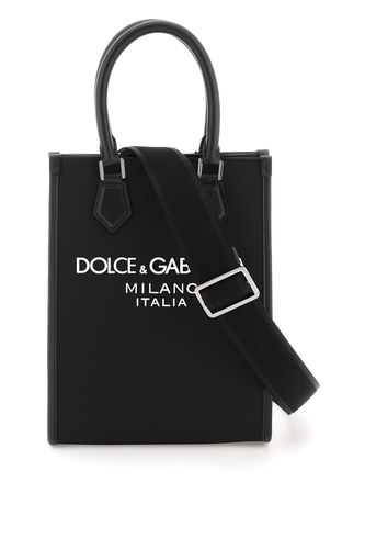Small Nylon Tote Bag With Logo - Dolce & Gabbana - Modalova