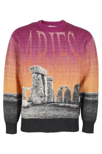 Henge Illustration-style Intarsia Knit Jumper - Aries - Modalova