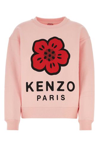 Pastel Pink Stretch Cotton Sweatshirt - Kenzo - Modalova