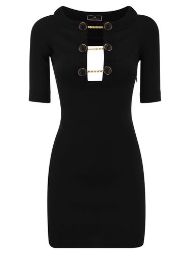 Elisabetta Franchi Black Knit Dress - Elisabetta Franchi - Modalova