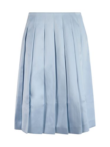 Self-portrait Blue Satin Midi Skirt - self-portrait - Modalova