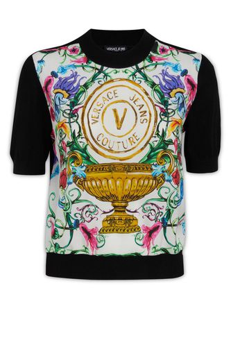 Logo-printed Crewneck Knitted Top - Versace Jeans Couture - Modalova