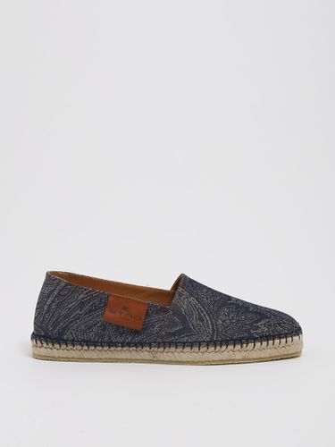 Navy Espadrilles With Paisley Jacquard Motif - Etro - Modalova