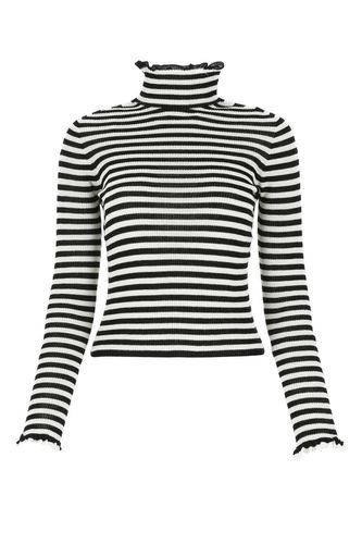 Ruffled Turtleneck Striped Jumper - Philosophy di Lorenzo Serafini - Modalova