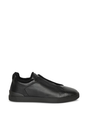 Triple Stitch Shearling Sneakers - Zegna - Modalova