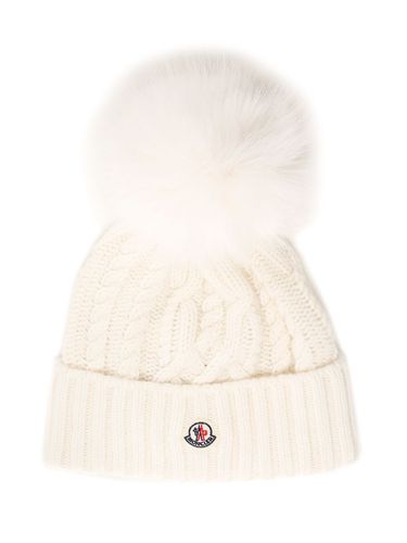 Moncler Cable Knit Beanie - Moncler - Modalova