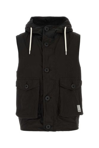 Black Cotton Blend Vest - Emporio Armani - Modalova