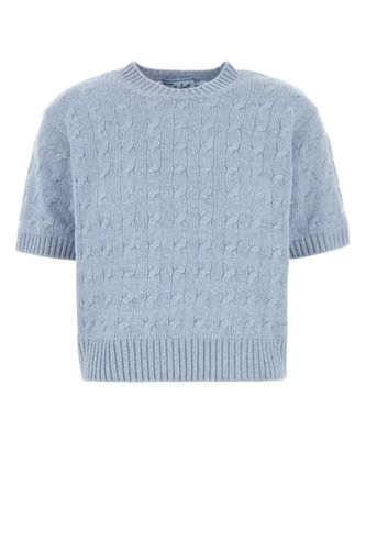 Short-sleeved Crew Neck Sweater - Prada - Modalova