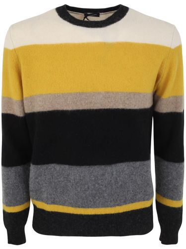 Color Block Long Sleeve Crew Neck Sweater - Drumohr - Modalova