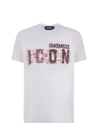 T-shirt scribble Made Of Cotton Jersey - Dsquared2 - Modalova