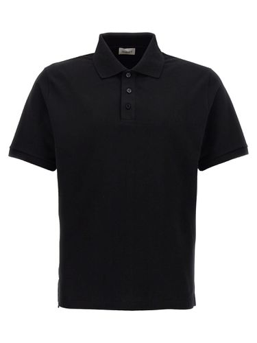 Logo Embroidery Polo Shirt - Saint Laurent - Modalova