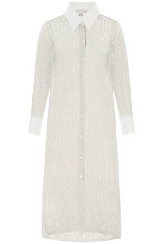 Linen, Cashmere And Silk Knit Shirt Dress - Agnona - Modalova