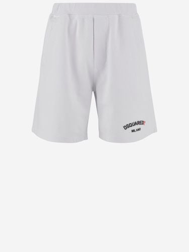 Cotton Short Pants With Logo - Dsquared2 - Modalova