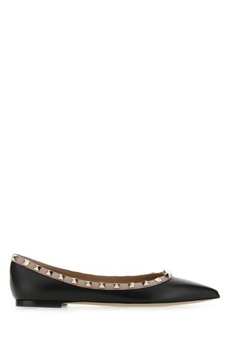 Two-tone Leather Rockstud Ballerinas - Valentino Garavani - Modalova