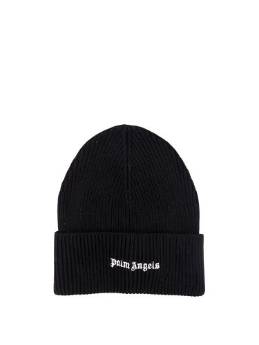 Palm Angels Ribbed Beanie - Palm Angels - Modalova