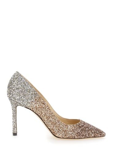 Romy Multicolor Pumps With All-over Glitters In Fabric And Leather Woman - Jimmy Choo - Modalova