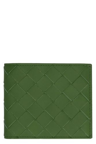 Leather Flap-over Wallet - Bottega Veneta - Modalova