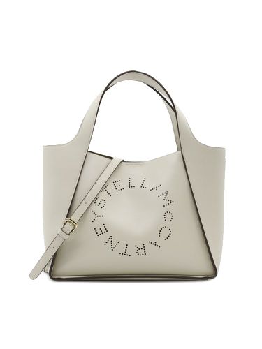 Vegan Leather Tote Bag With Perforated Logo Detail - Stella McCartney - Modalova