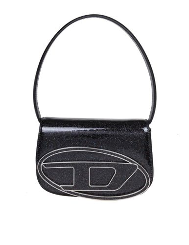 Dr Shoulder Bag In Black Glitter Leather - Diesel - Modalova