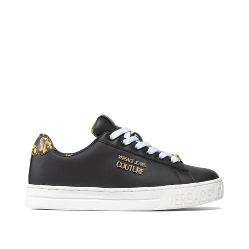 Jeans Couture Leather Logo Sneakers - Versace Jeans Couture - Modalova