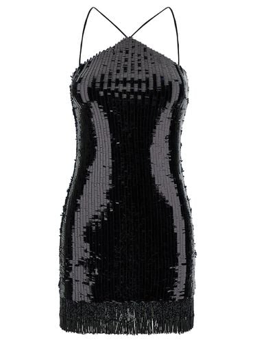 Min Dress With All-over Sequins And Fringes In Fabric Woman - Taller Marmo - Modalova