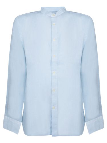 Sky Mandarin Collar Shirt - 120% Lino - Modalova