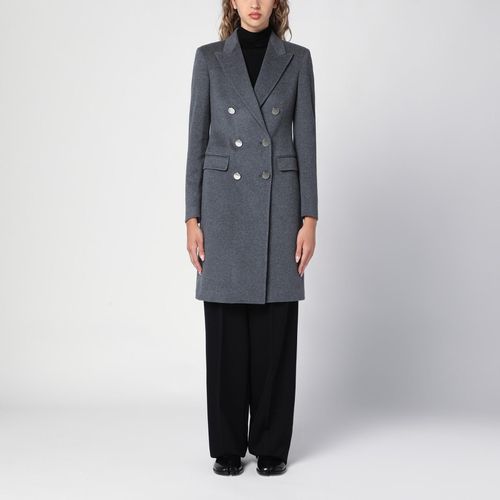 Grey Double-breasted Cashmere Coat - Tagliatore - Modalova