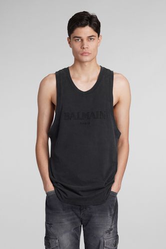 Balmain Tank Top In Grey Cotton - Balmain - Modalova