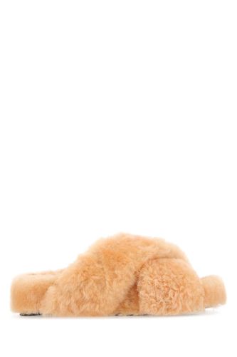 Pastel Orange Shearling Slippers - Jil Sander - Modalova