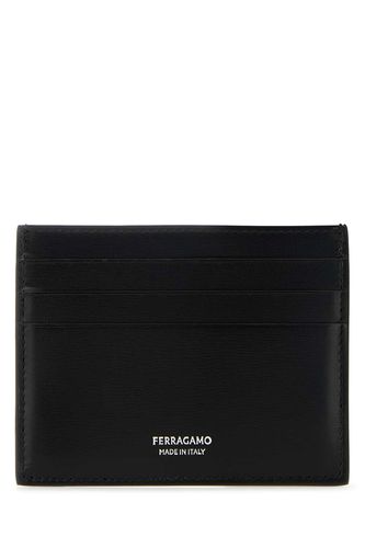 Ferragamo Black Leather Card Holder - Ferragamo - Modalova