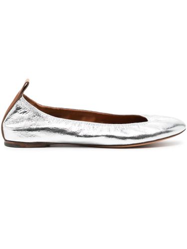Metallic Leather Ballerina Shoes - Lanvin - Modalova