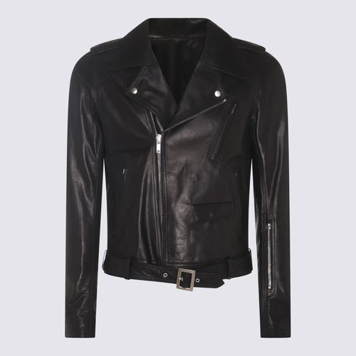 Rick Owens Black Leather Jacket - Rick Owens - Modalova