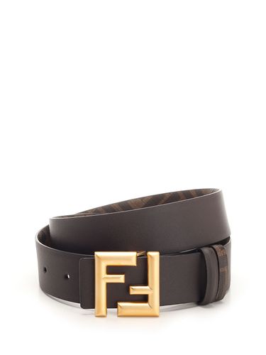 Fendi Ff Reversible Leather Belt - Fendi - Modalova