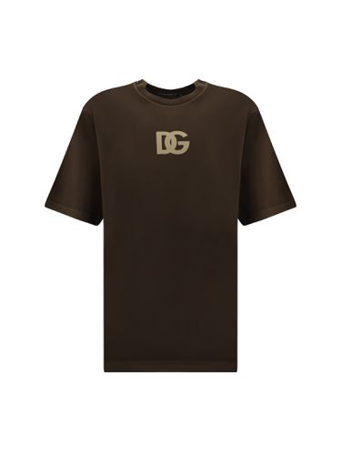 Brown Cotton T-shirt - Dolce & Gabbana - Modalova