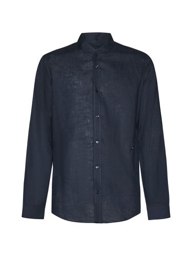 Slim Fit Plain Logo Plaque Shirt - Dolce & Gabbana - Modalova