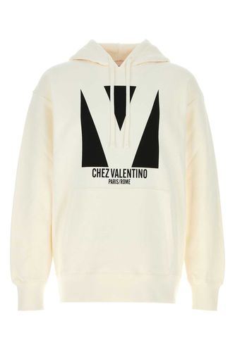 Ivory Cotton Sweatshirt - Valentino Garavani - Modalova