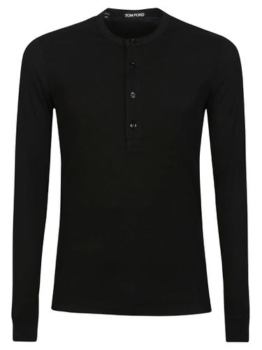 Tom Ford Long Sleeve Henley T-shirt - Tom Ford - Modalova