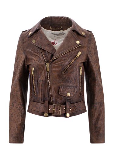 Golden Goose Leather Biker Jacket - Golden Goose - Modalova