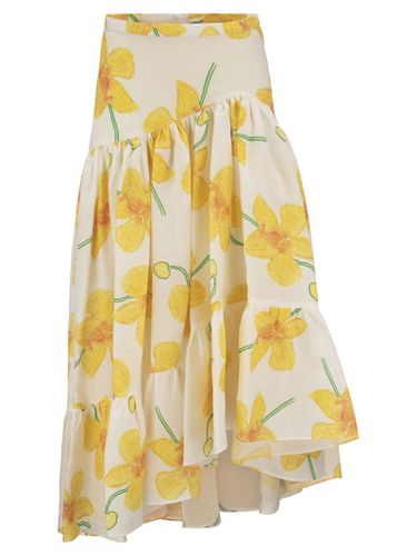 Marni Ramie Skirt With Orchid Print - Marni - Modalova